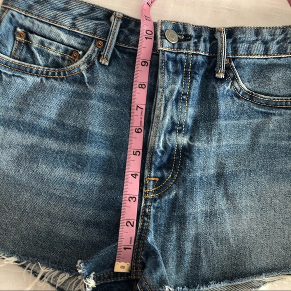 Grlfrnd Cindy’ denim short button fly hi-rise - Picture 5 of 10